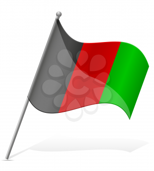 flag of Afghanistan vector illustration isolated on white background