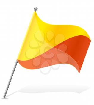flag of Bhutan vector illustration isolated on white background