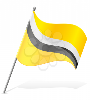 flag of Brunei vector illustration isolated on white background
