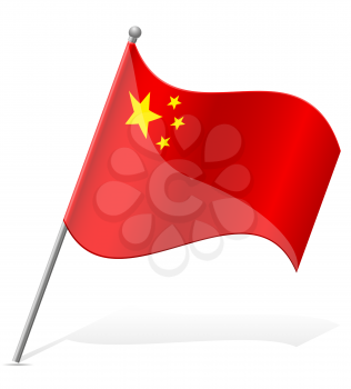 flag of China vector illustration isolated on white background