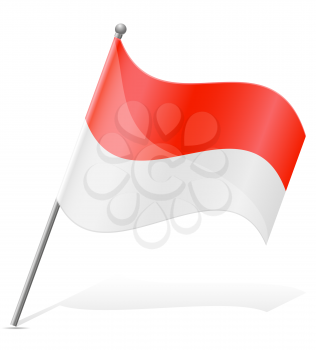 flag of Indonesia vector illustration isolated on white background