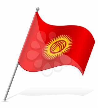 flag of Kyrgyzstan vector illustration isolated on white background