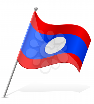 flag of Laos vector illustration isolated on white background