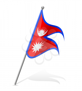 flag of Nepal vector illustration isolated on white background