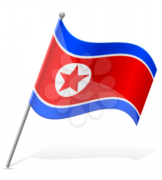 flag of North Korea vector illustration isolated on white background