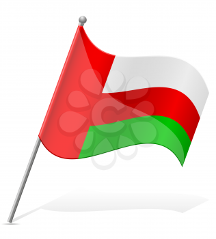 flag of Oman vector illustration isolated on white background