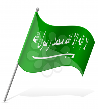 flag of Saudi Arabia vector illustration isolated on white background