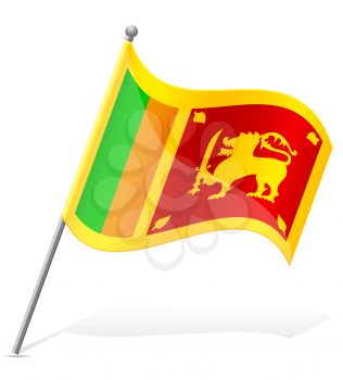 flag of Sri Lanka vector illustration isolated on white background