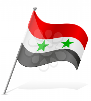 flag of Syria vector illustration isolated on white background