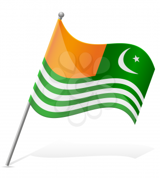 flag of Azad Kashmir vector illustration isolated on white background