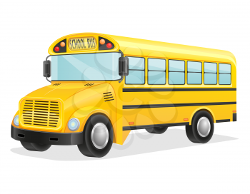 school bus vector illustration isolated on white background