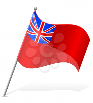 flag of Bermuda Island vector illustration isolated on white background