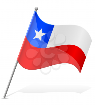 flag of Chile vector illustration isolated on white background