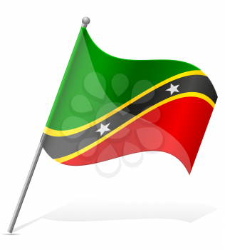 flag of Saint Kitts and Nevis vector illustration isolated on white background