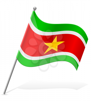 flag of Suriname vector illustration isolated on white background