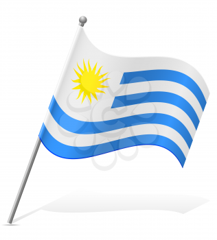 flag of Uruguay vector illustration isolated on white background