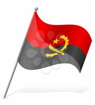 flag of Angola vector illustration isolated on white background