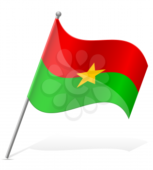 flag of Burkina Faso vector illustration isolated on white background