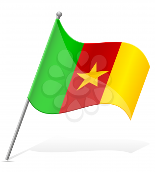 flag of Cameroon vector illustration isolated on white background