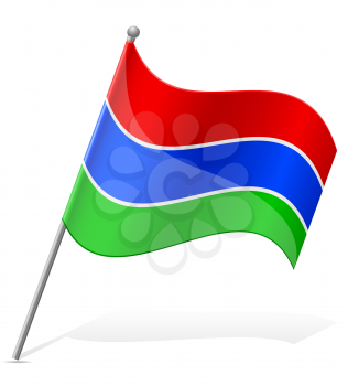 flag of Gambia vector illustration isolated on white background