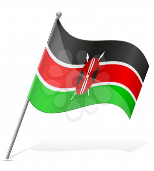 flag of Kenya vector illustration isolated on white background