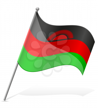 flag of Malawi vector illustration isolated on white background