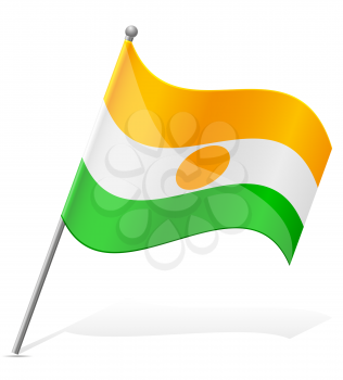 flag of Niger vector illustration isolated on white background