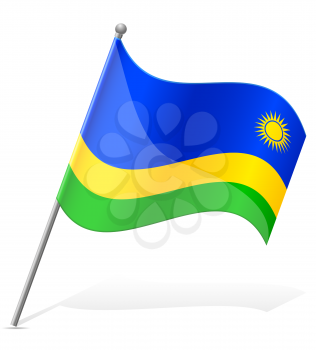 flag of Rwanda vector illustration isolated on white background