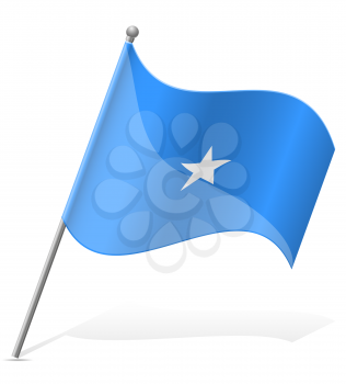 flag of Somali vector illustration isolated on white background