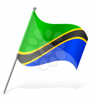 flag of Tanzania vector illustration isolated on white background