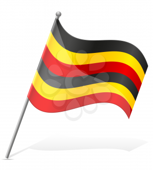 flag of Uganda vector illustration isolated on white background