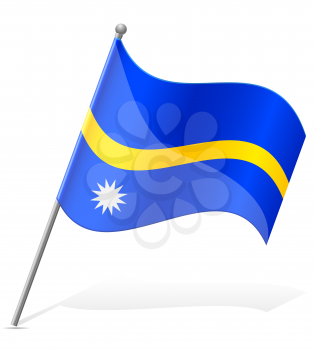 flag of Nauru vector illustration isolated on white background