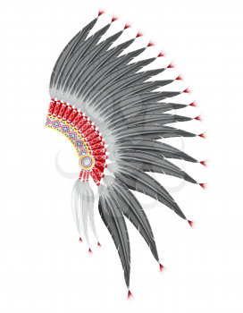 mohawk hat of the american indians vector illustration isolated on white background