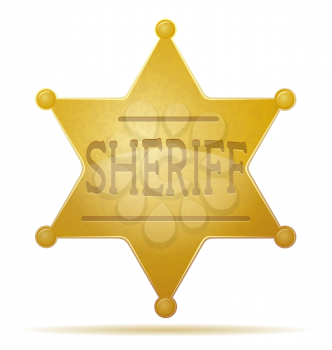 star sheriff vector illustration isolated on white background