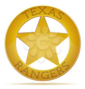 star texas ranger vector illustration isolated on white background