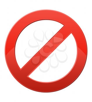 prohibitory sign vector illustration isolated on white background