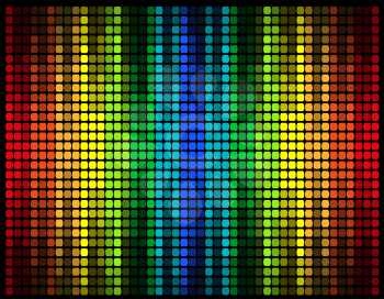 abstract multicolored graphic equalizer vector illustration isolated on black background