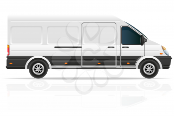 mini bus for the carriage of cargo vector illustration isolated on white background