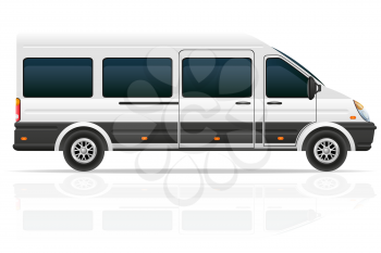 mini bus for the carriage of passengers vector illustration isolated on white background