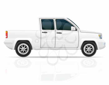 car pick-up vector illustration isolated on white background