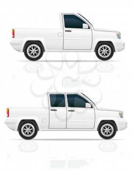 car pick-up vector illustration isolated on white background