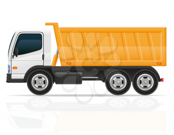 tipper truck for construction vector illustration isolated on white background