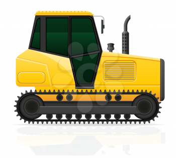 caterpillar tractor vector illustration isolated on white background