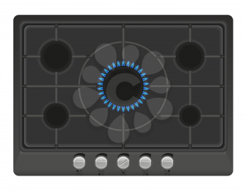 surface for gas stove vector illustration isolated on white background