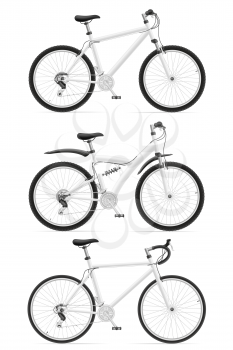 set icons sports bikes vector illustration isolated on white background