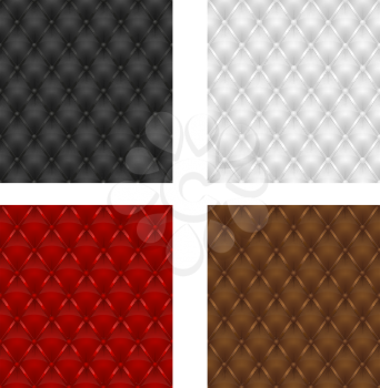 set multicolored leather upholstery seamless background vector illustration