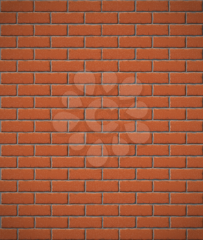 wall of red brick seamless background vector illustration