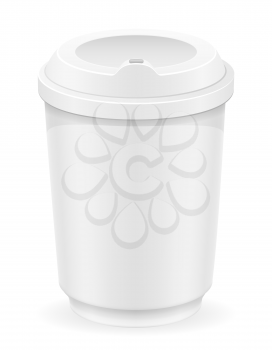 white cup for coffee or tea vector illustration isolated on background
