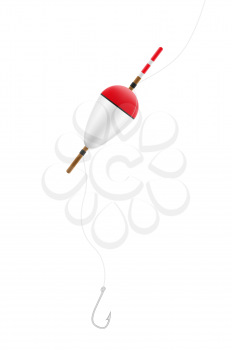 bobber with fishhook for fishing vector illustration isolated on white background