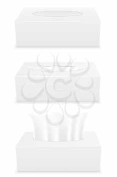 white tissue box set icons vector illustration isolated on background